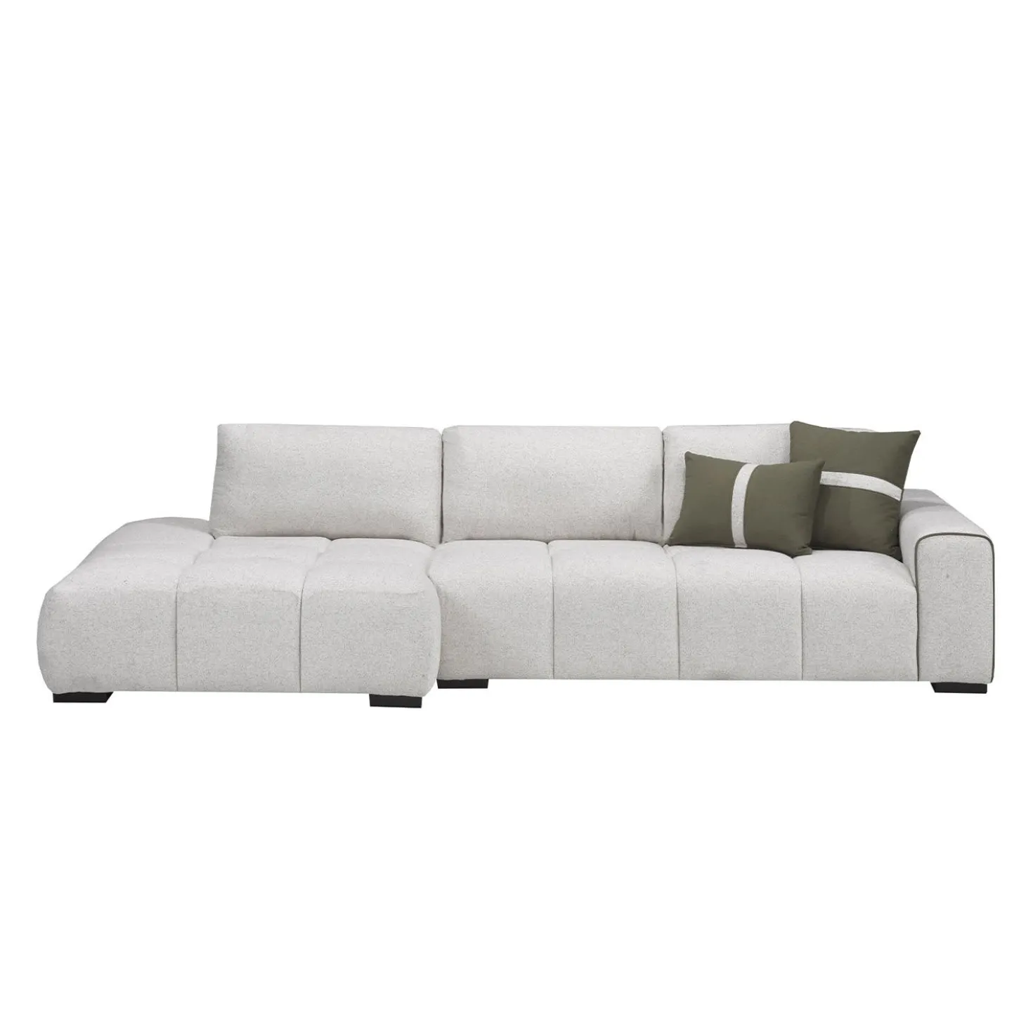 Sectionnel de style guimauve avec chaise longue à gauche