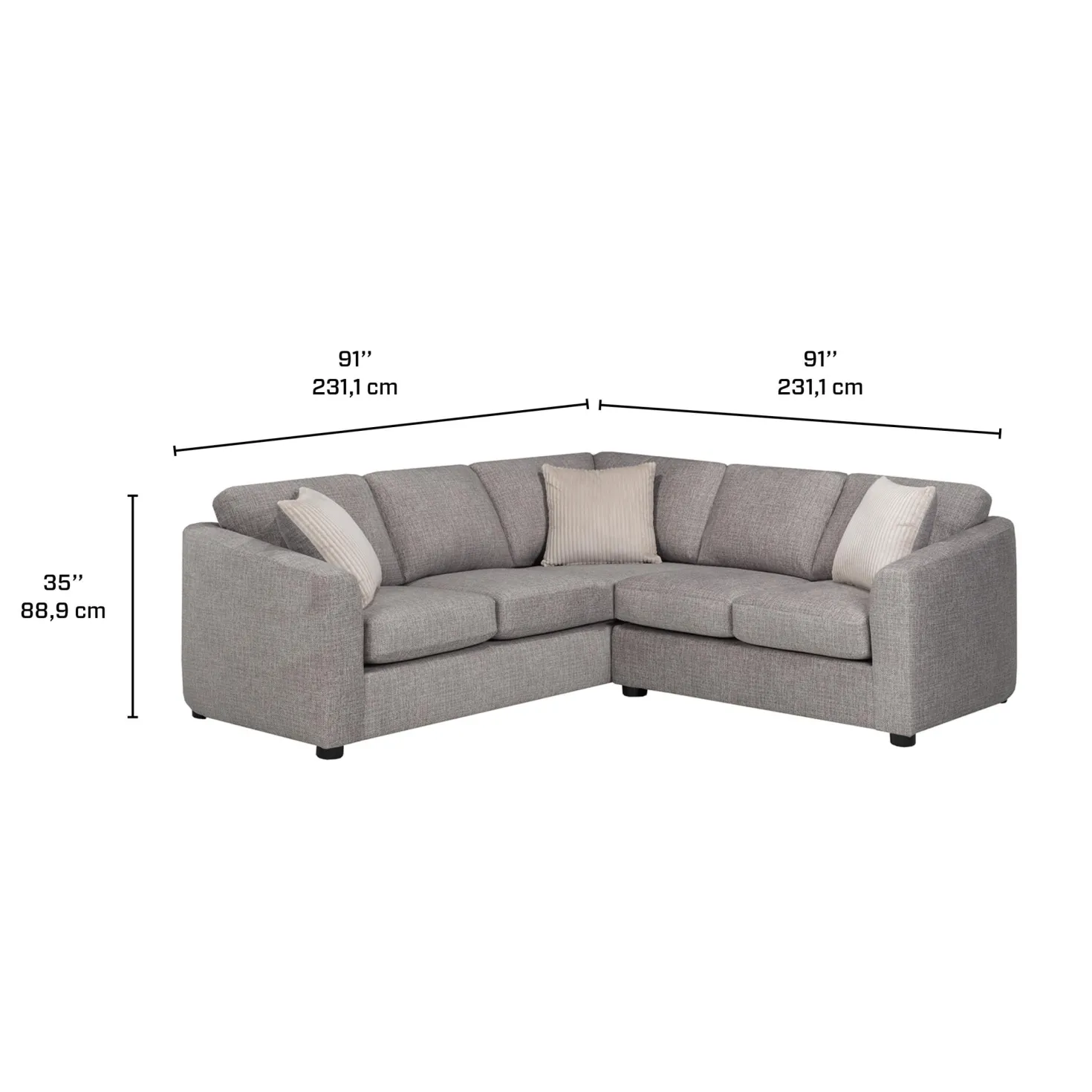 Sectionnel en tissu