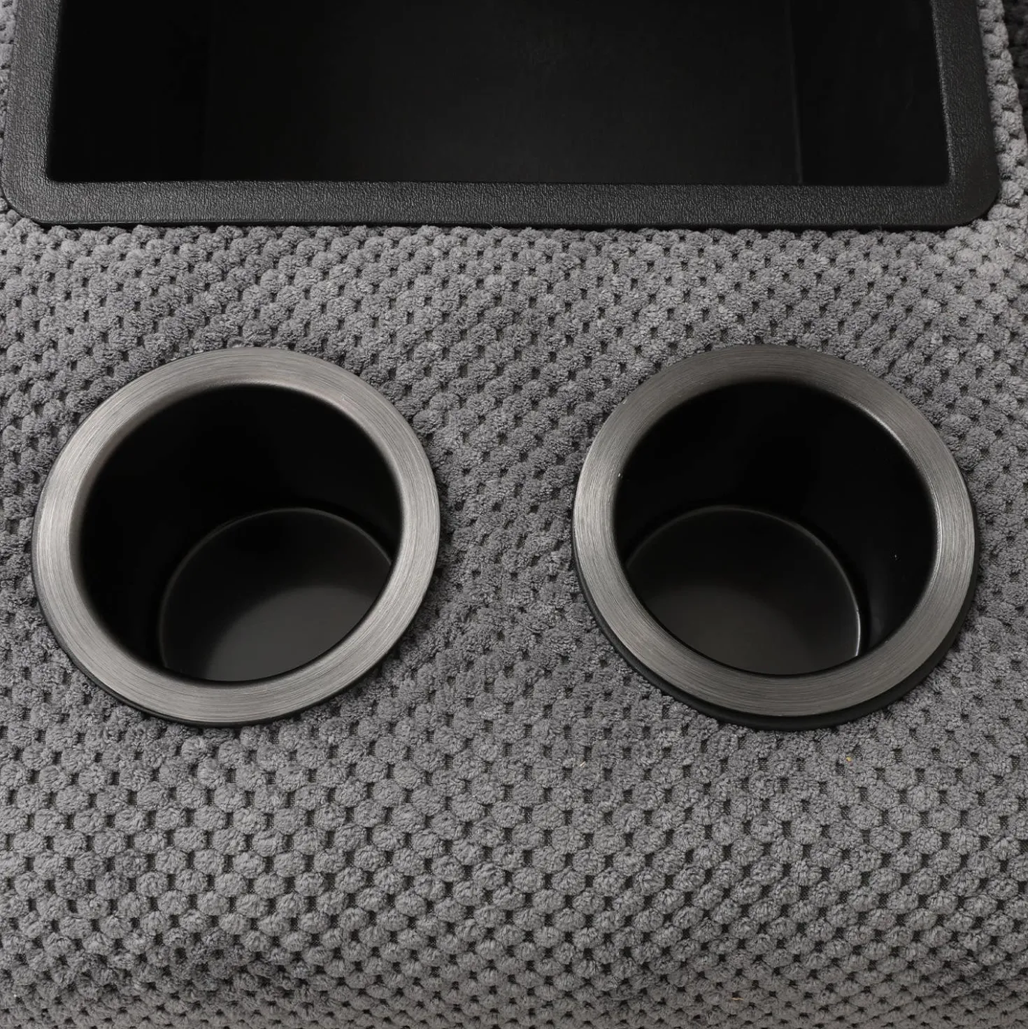 Sectionnel-lit inclinable électrique gris avec console - 6 mcx