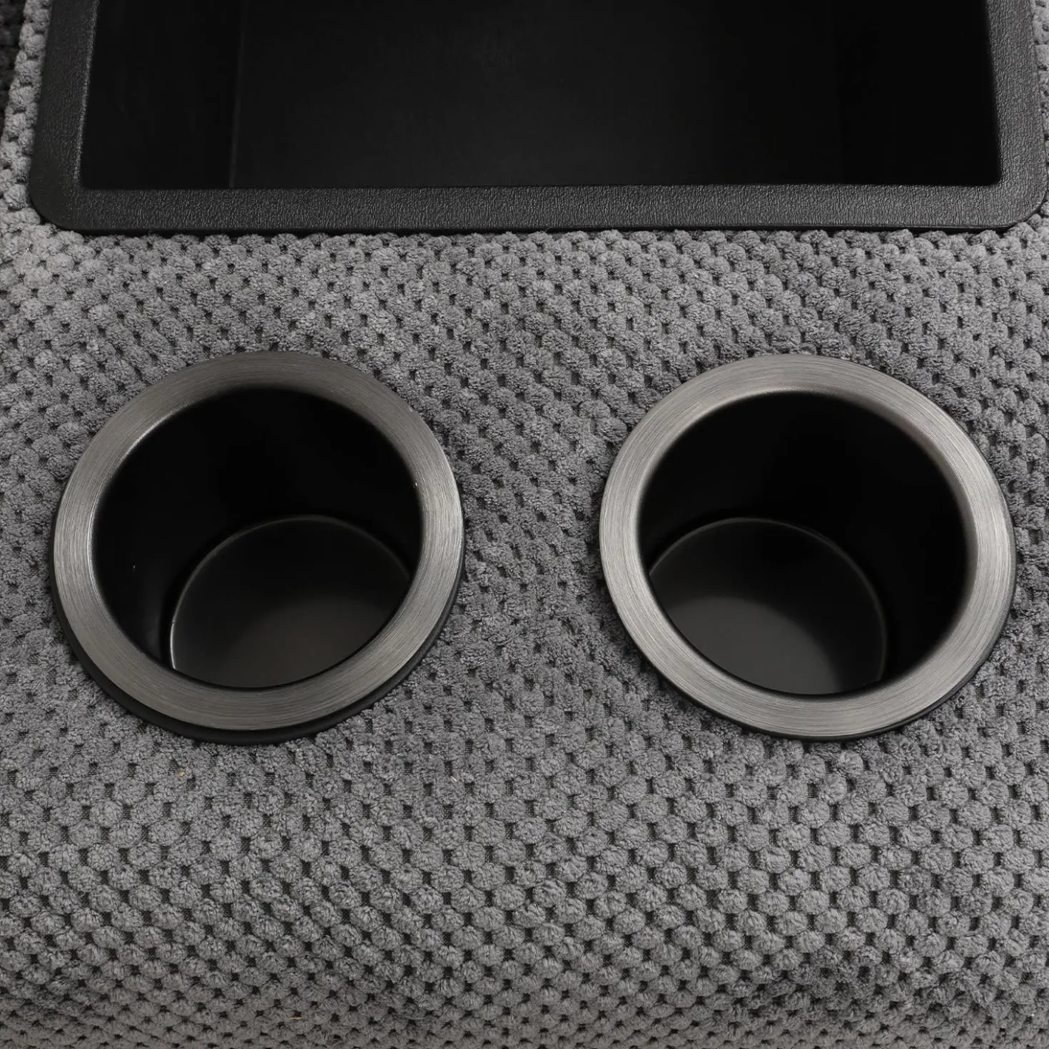 Sectionnel-lit inclinable électrique gris avec console - 6 mcx