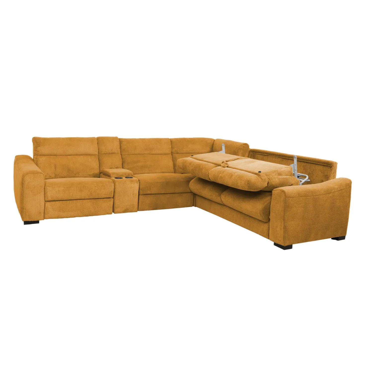 Sectionnel-lit inclinable électrique topaz avec console - 6 mcx