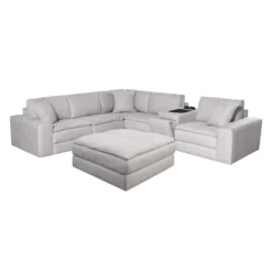 Sectionnel modulaire avec console et ottoman - 6 mcx