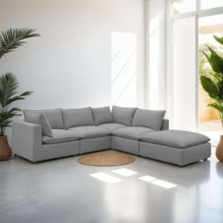 Sectionnel modulaire avec ottoman - 5 mcx
