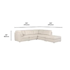 Sectionnel modulaire avec ottoman - 5 mcx