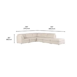 Sectionnel modulaire avec ottoman - 6 mcx