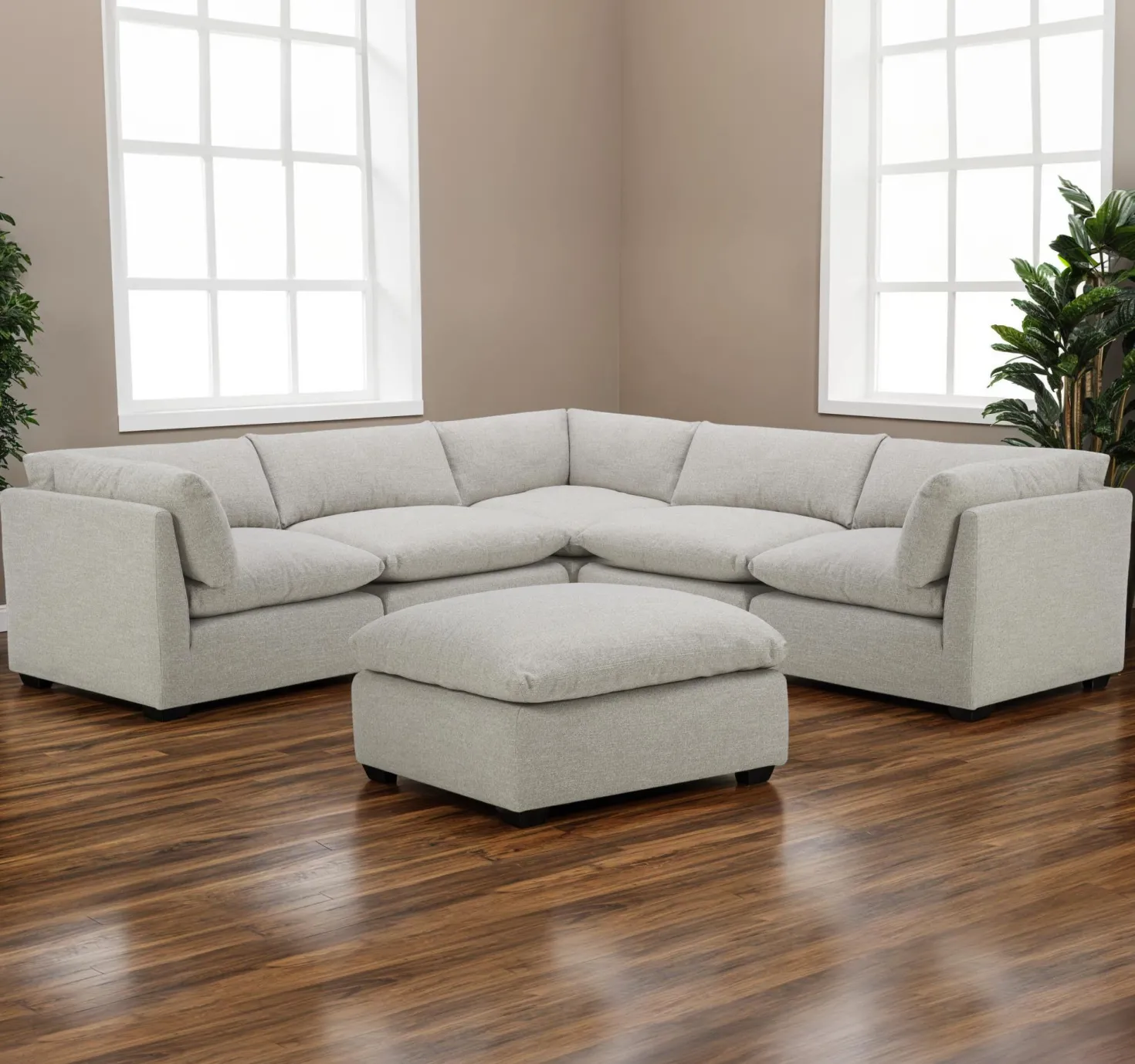 Sectionnel modulaire avec ottoman - 6 mcx