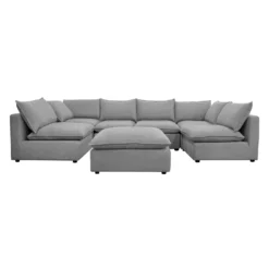 Sectionnel modulaire avec ottoman - 7 mcx