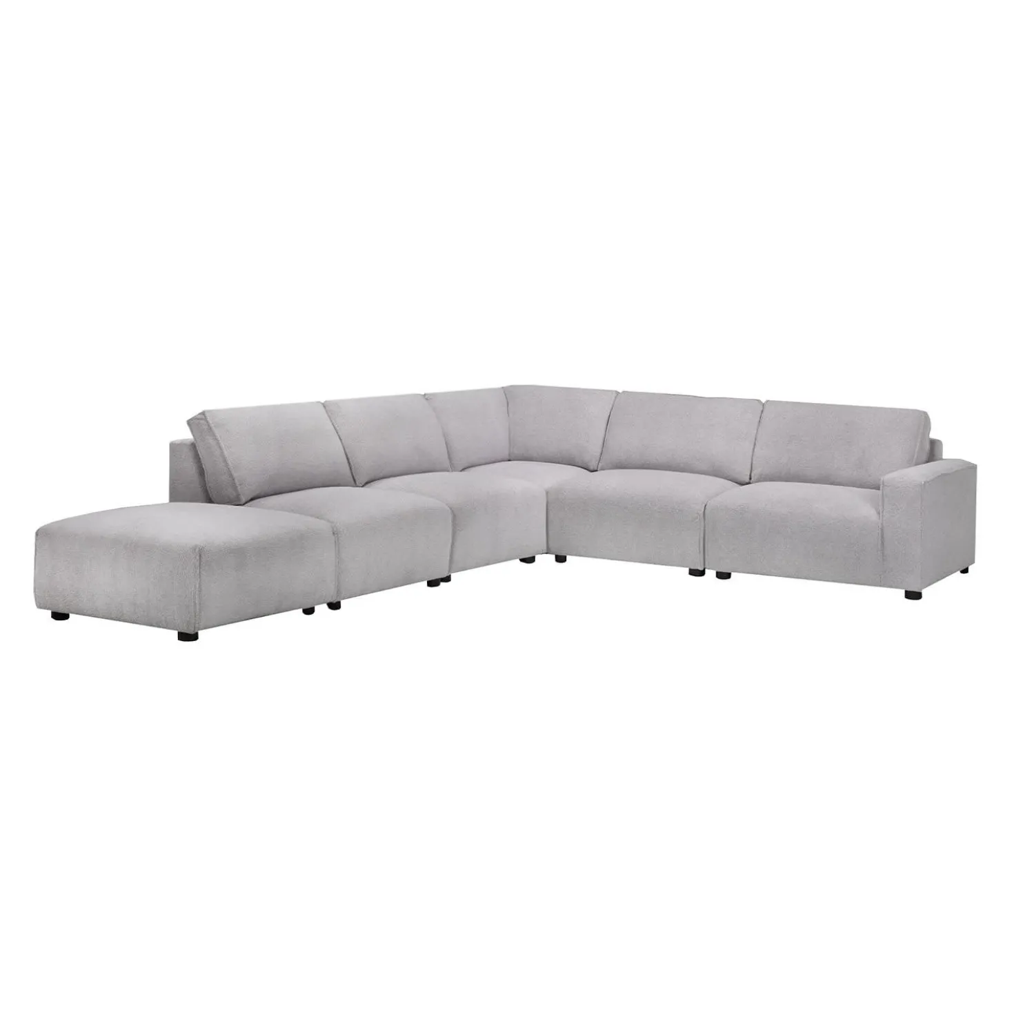 Sectionnel modulaire avec ottoman apposé au siège de gauche - 6 mcx