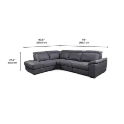 Sectionnel modulaire inclinable électrique avec appuis-tête ajustables - 4 mcx