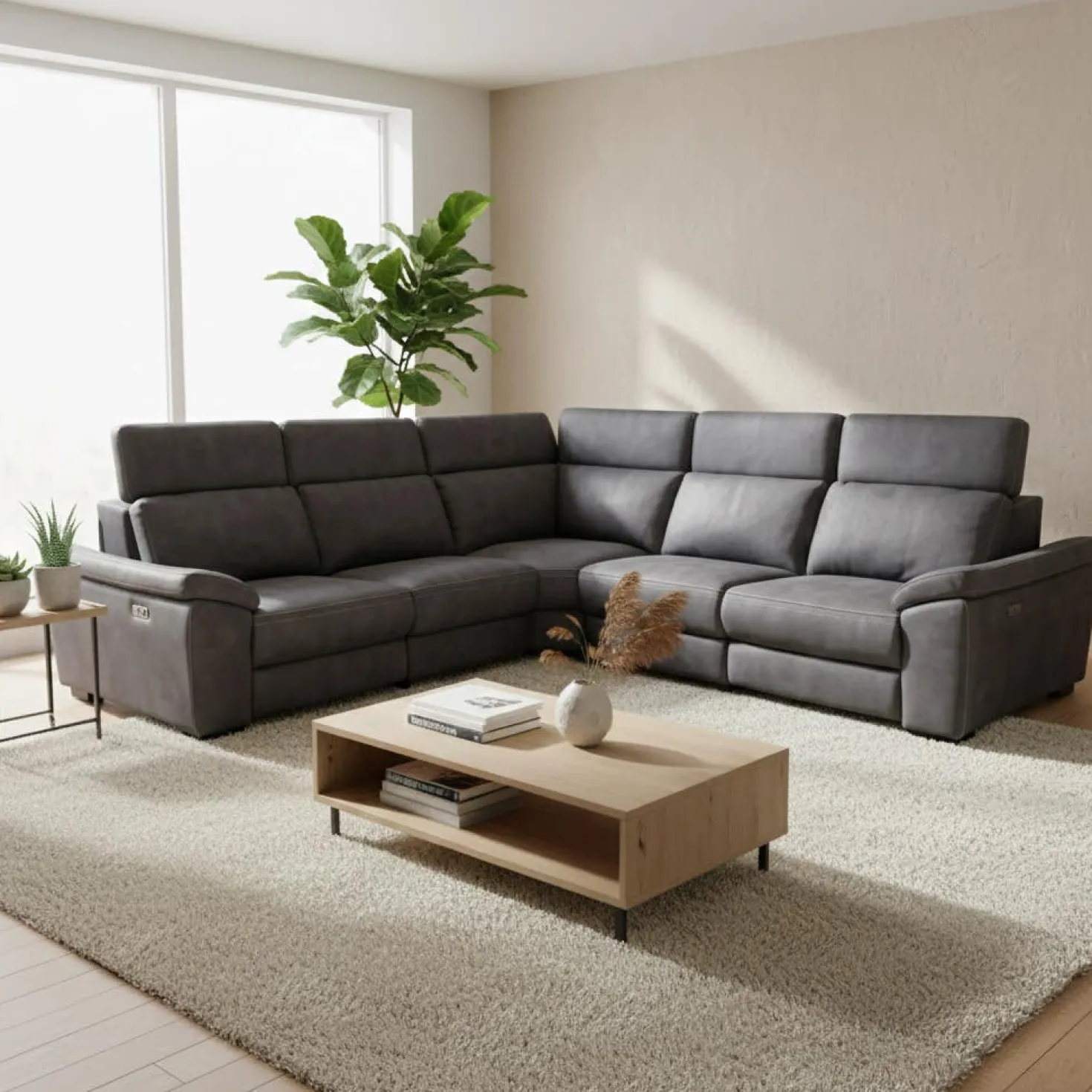 Sectionnel modulaire inclinable électrique avec appuis-tête ajustables - 5 mcx