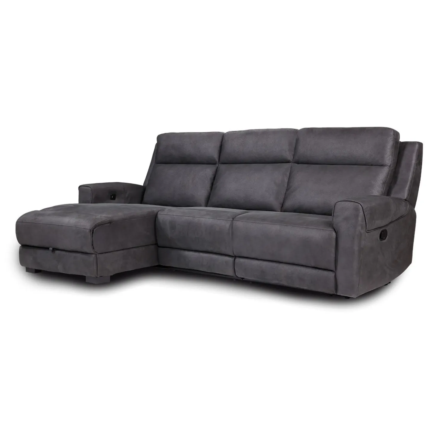 Sectionnel modulaire inclinable et chaise longue avec rangement - 3 mcx