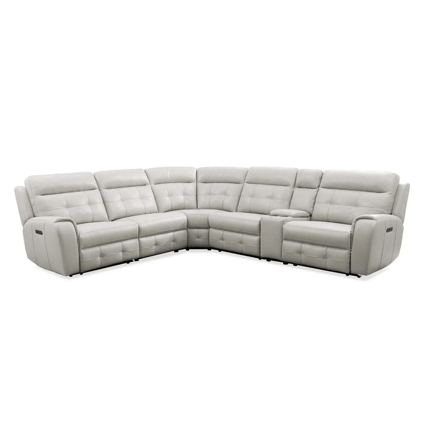 Sectionnel modulaire électrique inclinable avec console et dossier rabattable - 6 mcx