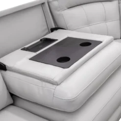 Sectionnel modulaire électrique inclinable avec console et dossier rabattable - 6 mcx
