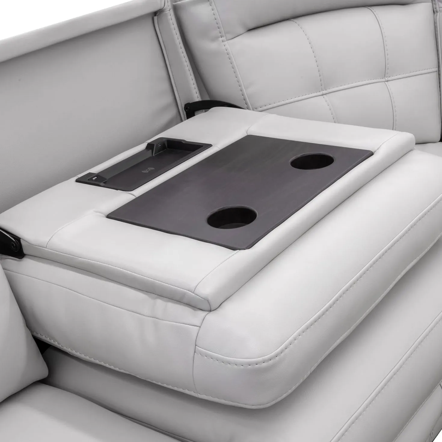 Sectionnel modulaire électrique inclinable avec console et dossier rabattable - 6 mcx