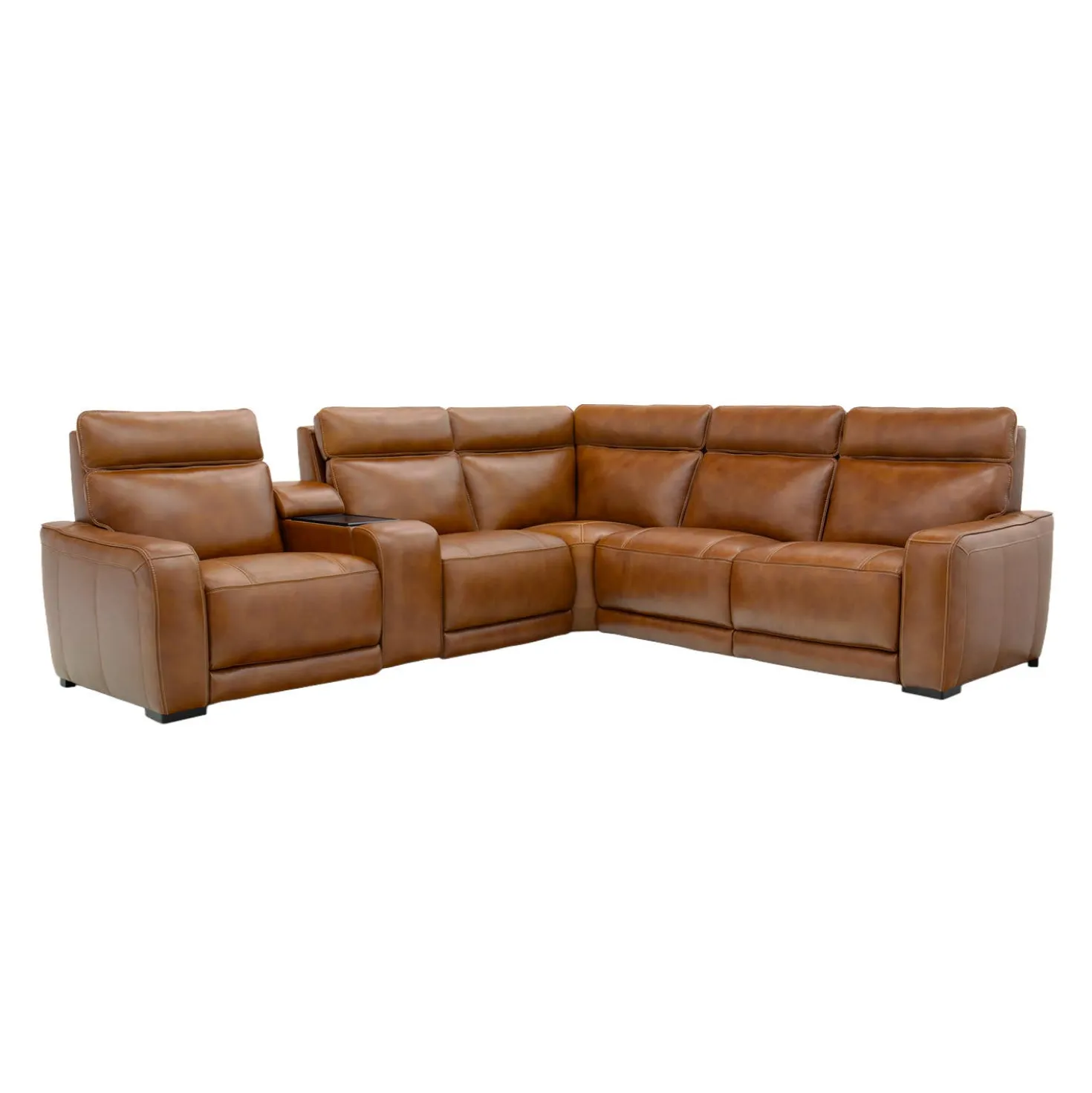 Sectionnel modulaire électrique inclinable avec console, haut-parleurs intégrés, massage et chaleur -6 mcx