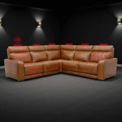 Sectionnel modulaire électrique inclinable avec haut-parleurs intégrés, massage et chaleur - 5 mcx