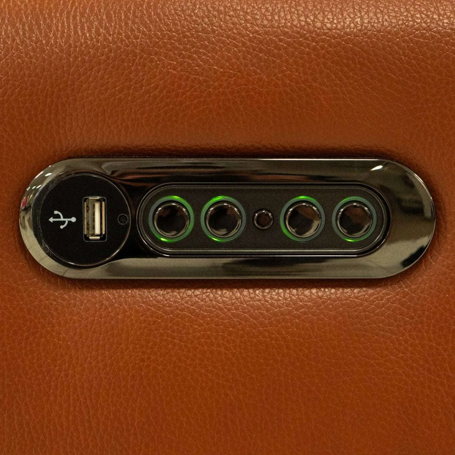 Sectionnel modulaire électrique inclinable en cuir véritable avec appui-têtes ajustables – 6 mcx