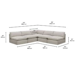 Sectionnel modulaire - 5 mcx