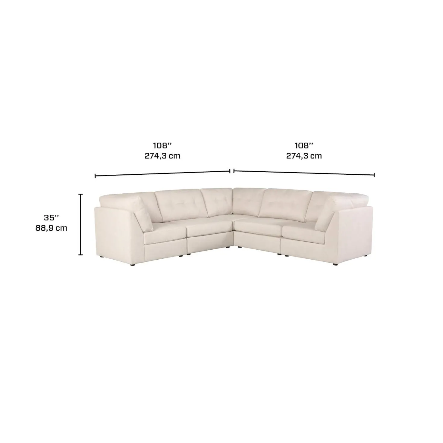 Sectionnel modulaire - 5 mcx