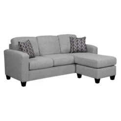 Sectionnel réversible avec chaise longue - gris