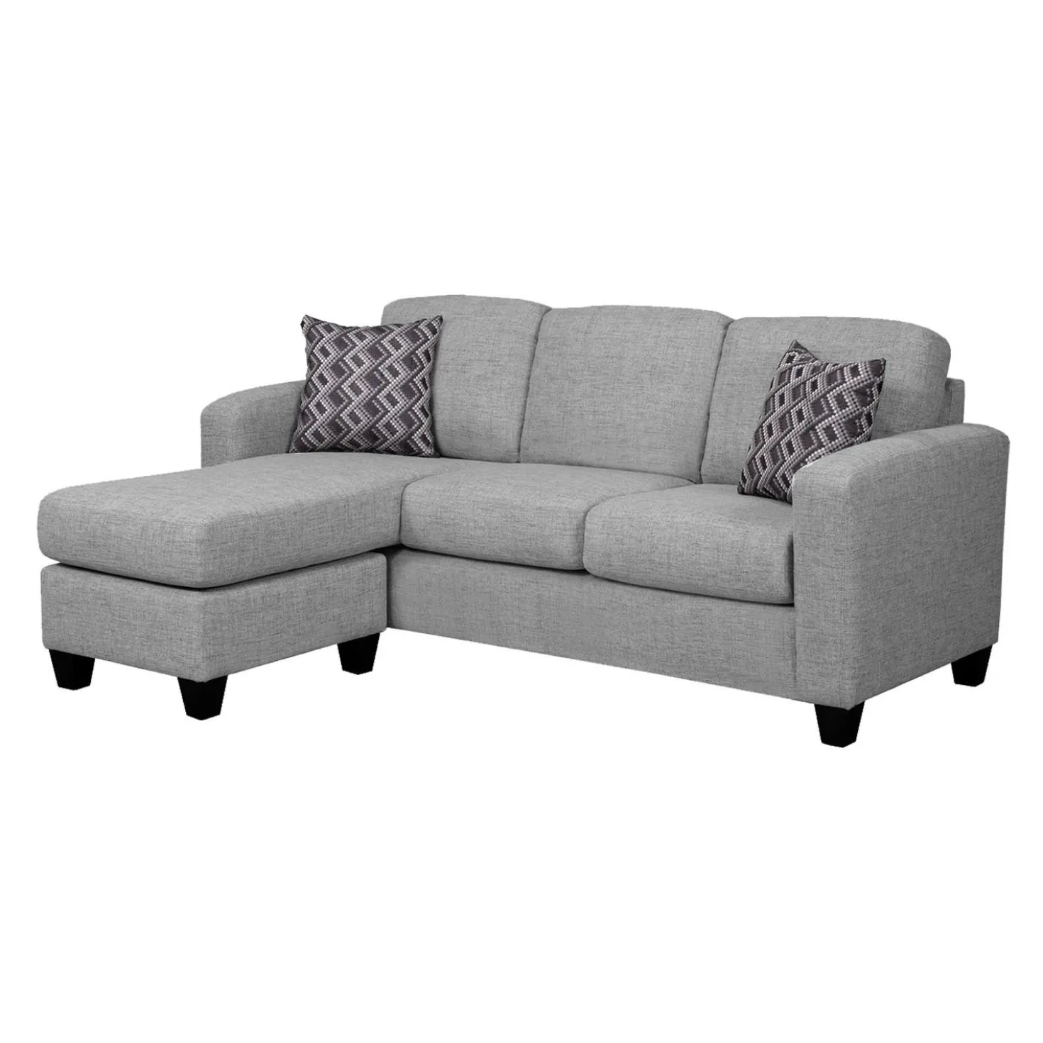 Sectionnel réversible avec chaise longue - gris