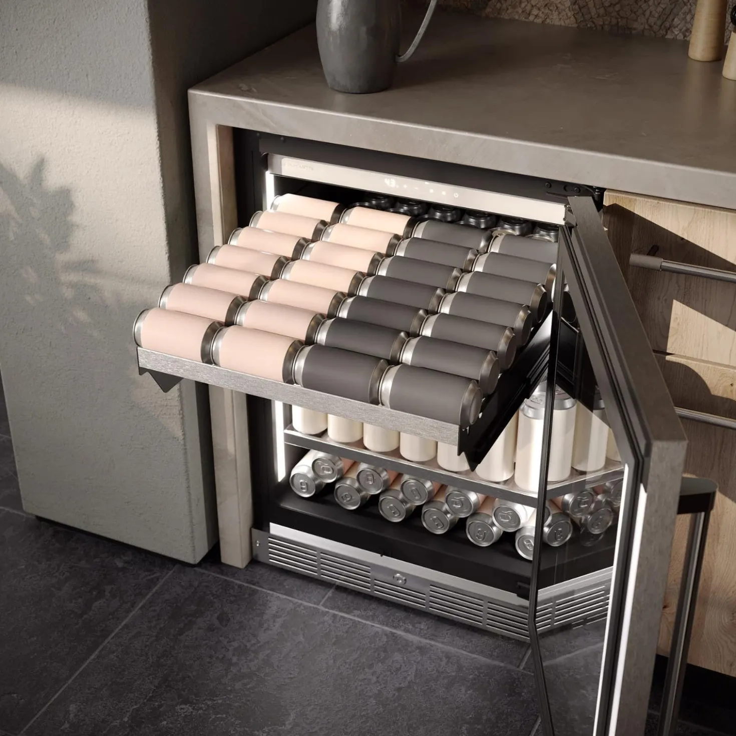 SILHOUETTE Centre de boissons encastré 24″ Inox 24" - SPRBC052D3SS