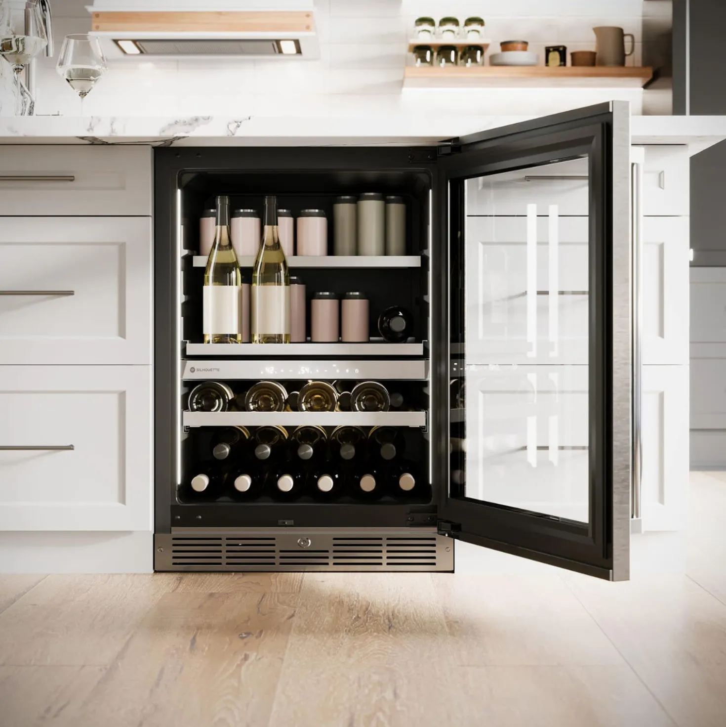 SILHOUETTE Centre à vin et boissons encastré 24″ Noir 24" - SPRWBC052D3S