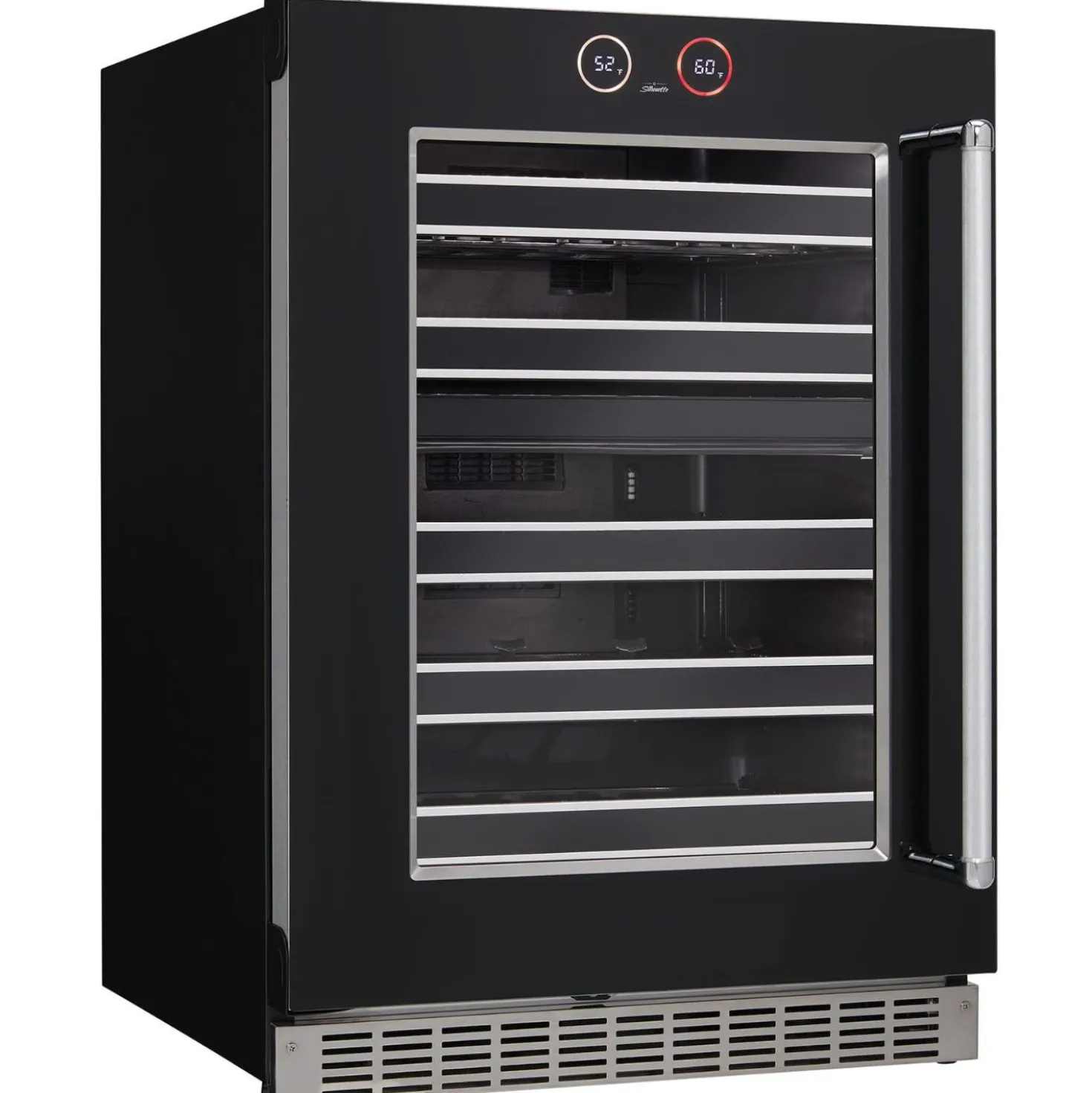 SILHOUETTE Refroidisseur à vin 24 po Noir 24" - SRVWC050L-SS