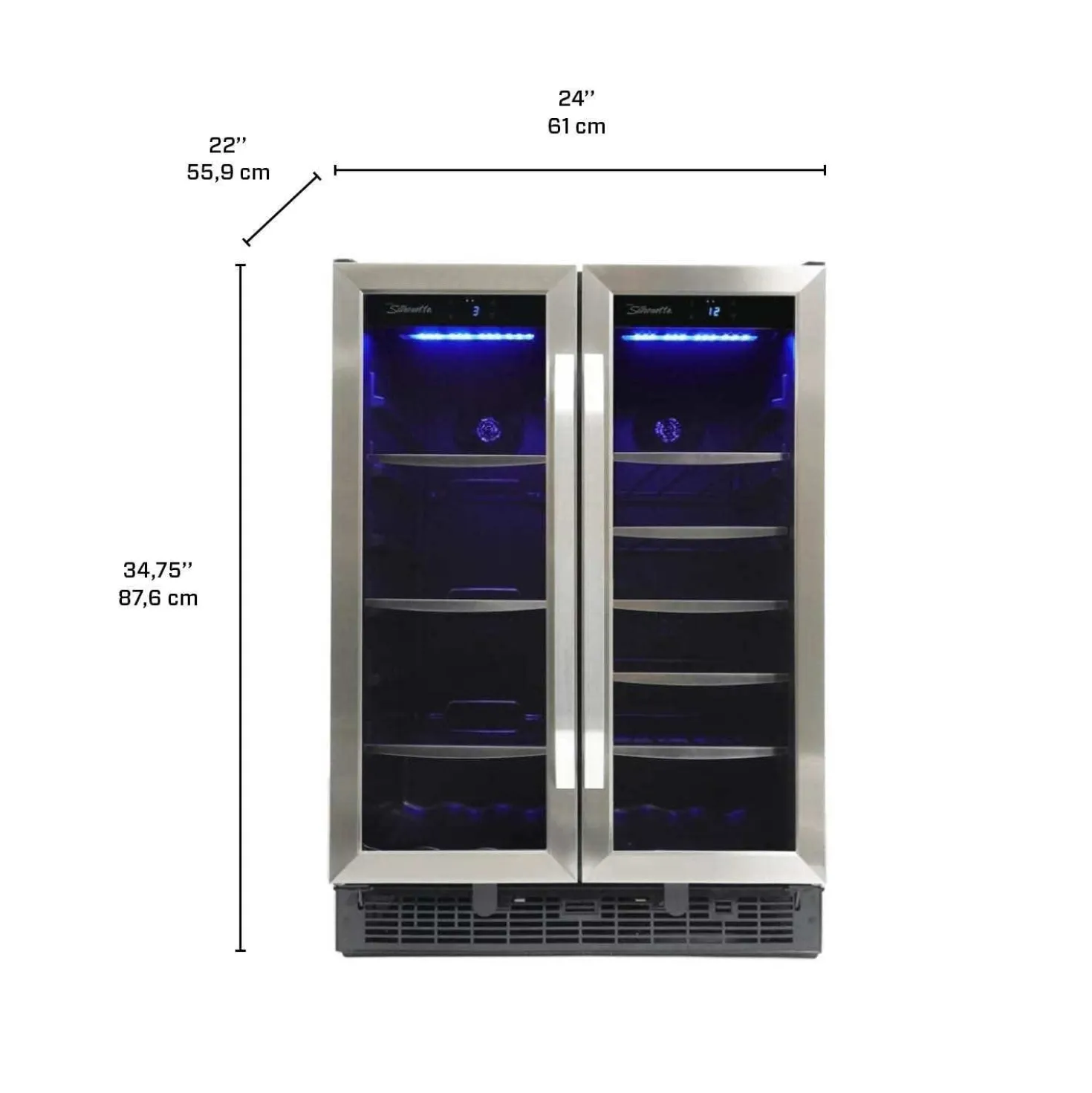 SILHOUETTE Refroidisseur à vin Inox 24" - SBC051D1BSS