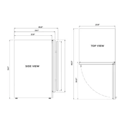 SILHOUETTE Réfrigérateur 5,5 pi3 24 po Inox Compact - SPRAR055D1SS