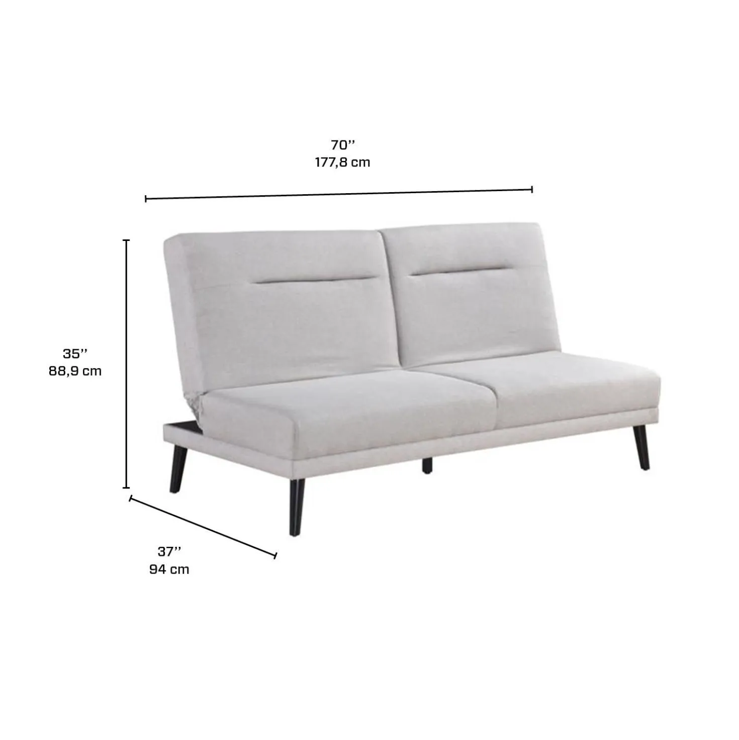 Sofa convertible - taupe