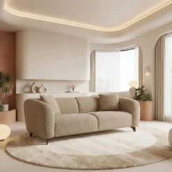 Sofa en tissu - brun