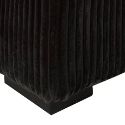 Sofa en velours côtelé avec chaise longue à droite - gris foncé