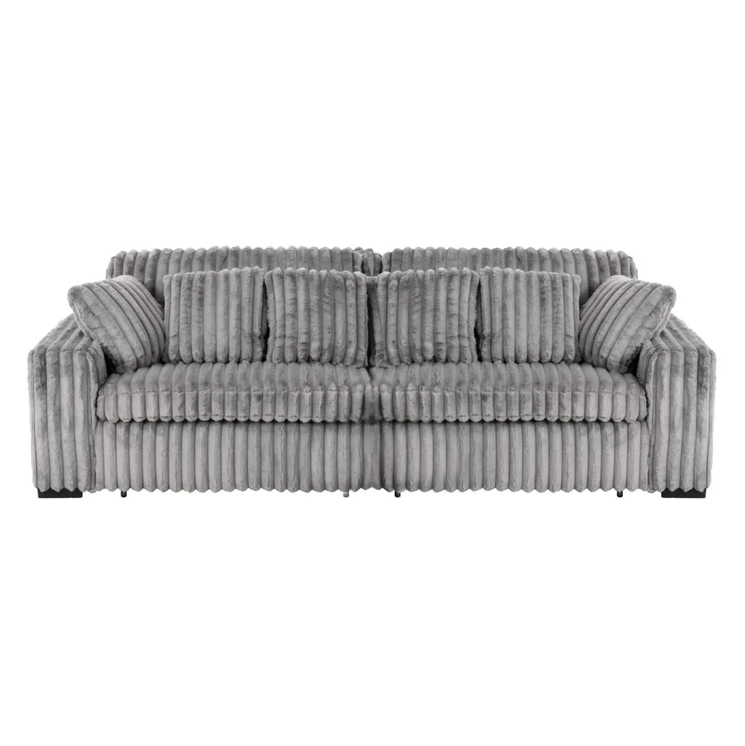 Sofa en velours côtelé avec 2 sièges coulissants électriques