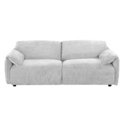 Sofa en velours texturé avec plumes - beige
