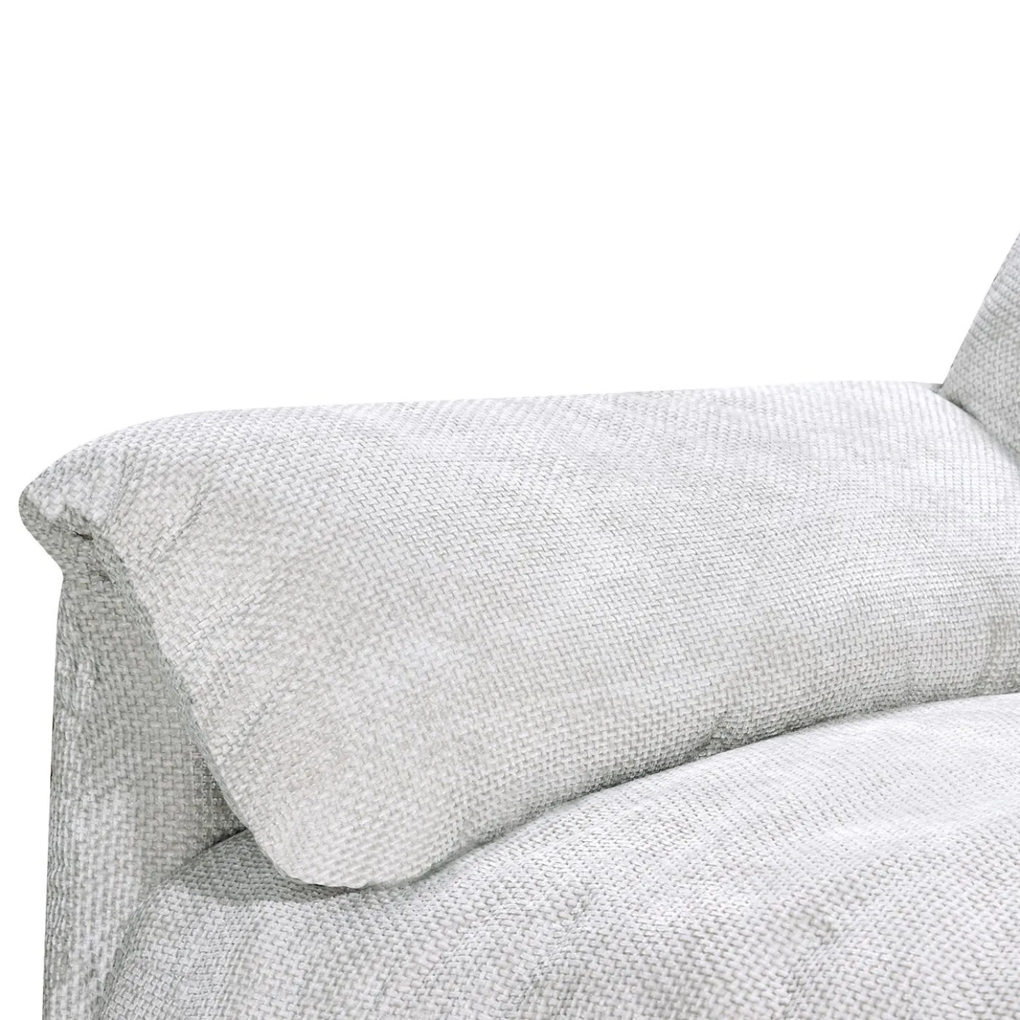 Sofa en velours texturé avec plumes - beige