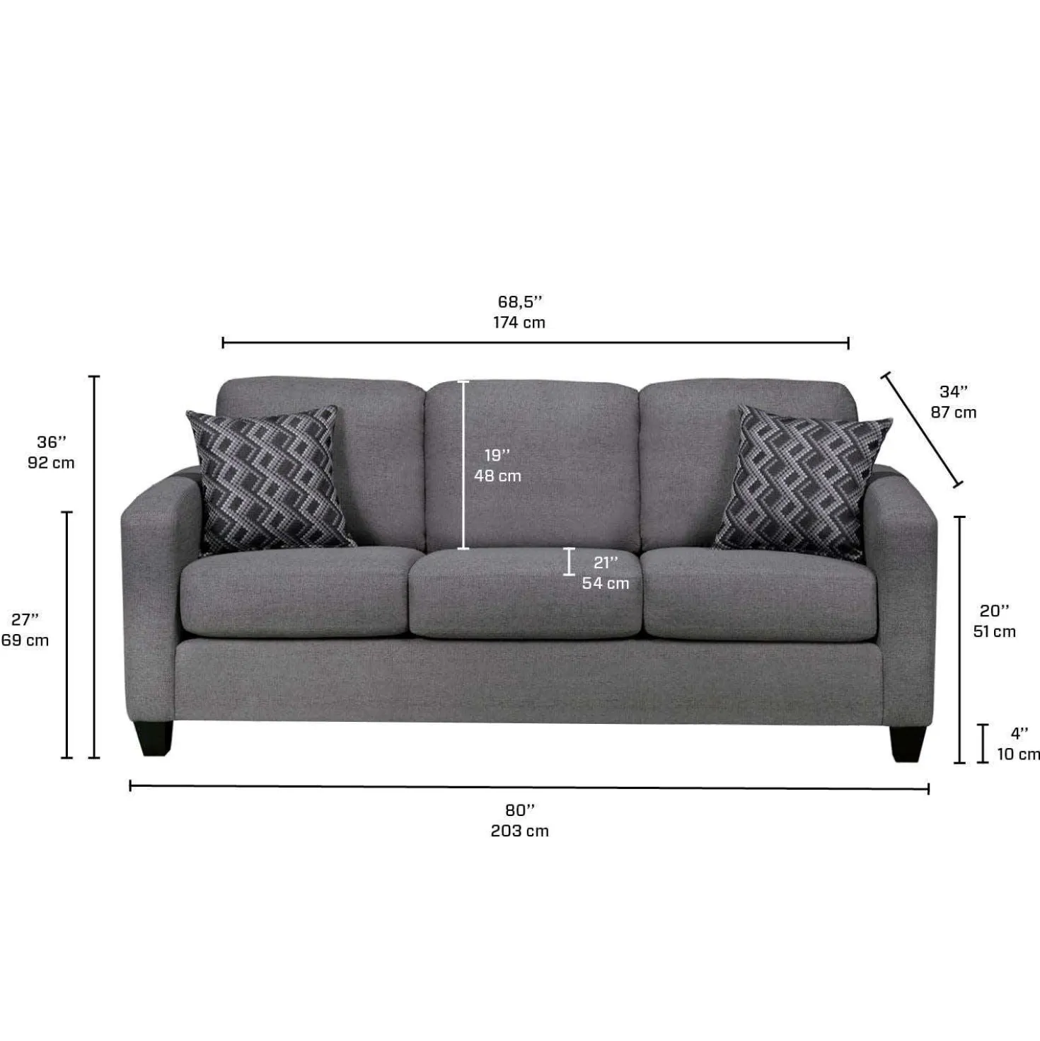 Sofa - gris charbon