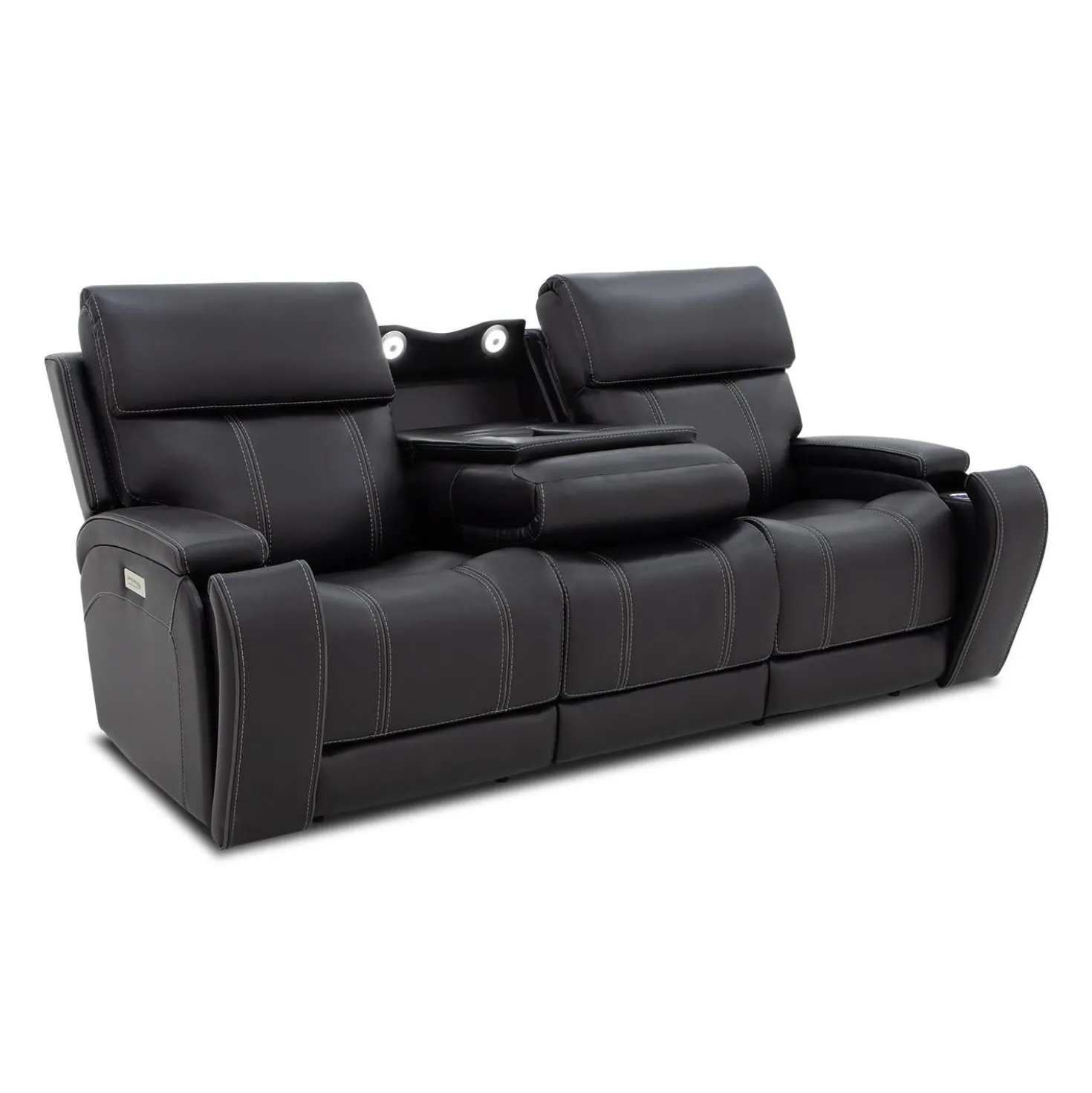 Sofa inclinable électrique avec appuis-tête ajustables, siège rabattable et système de son immersif