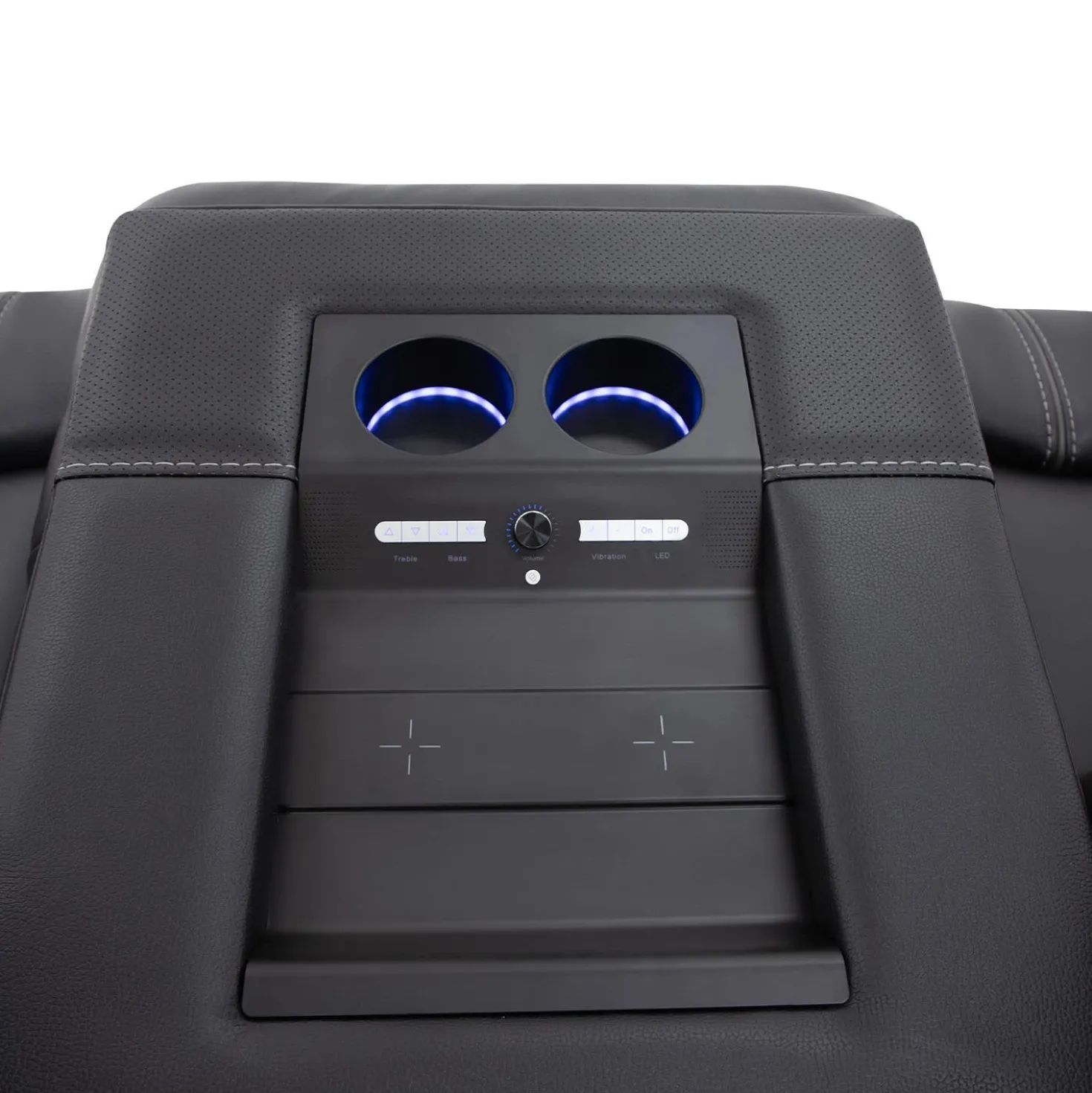 Sofa inclinable électrique avec appuis-tête ajustables, siège rabattable et système de son immersif