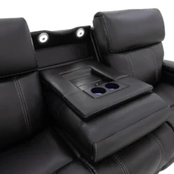 Sofa inclinable électrique avec appuis-tête ajustables, siège rabattable et système de son immersif