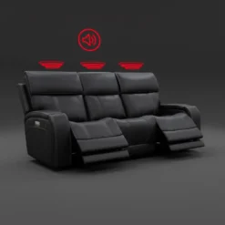 Sofa inclinable électrique avec appuis-tête ajustables, siège rabattable et système de son immersif