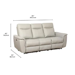 Sofa inclinable électrique en cuir véritable