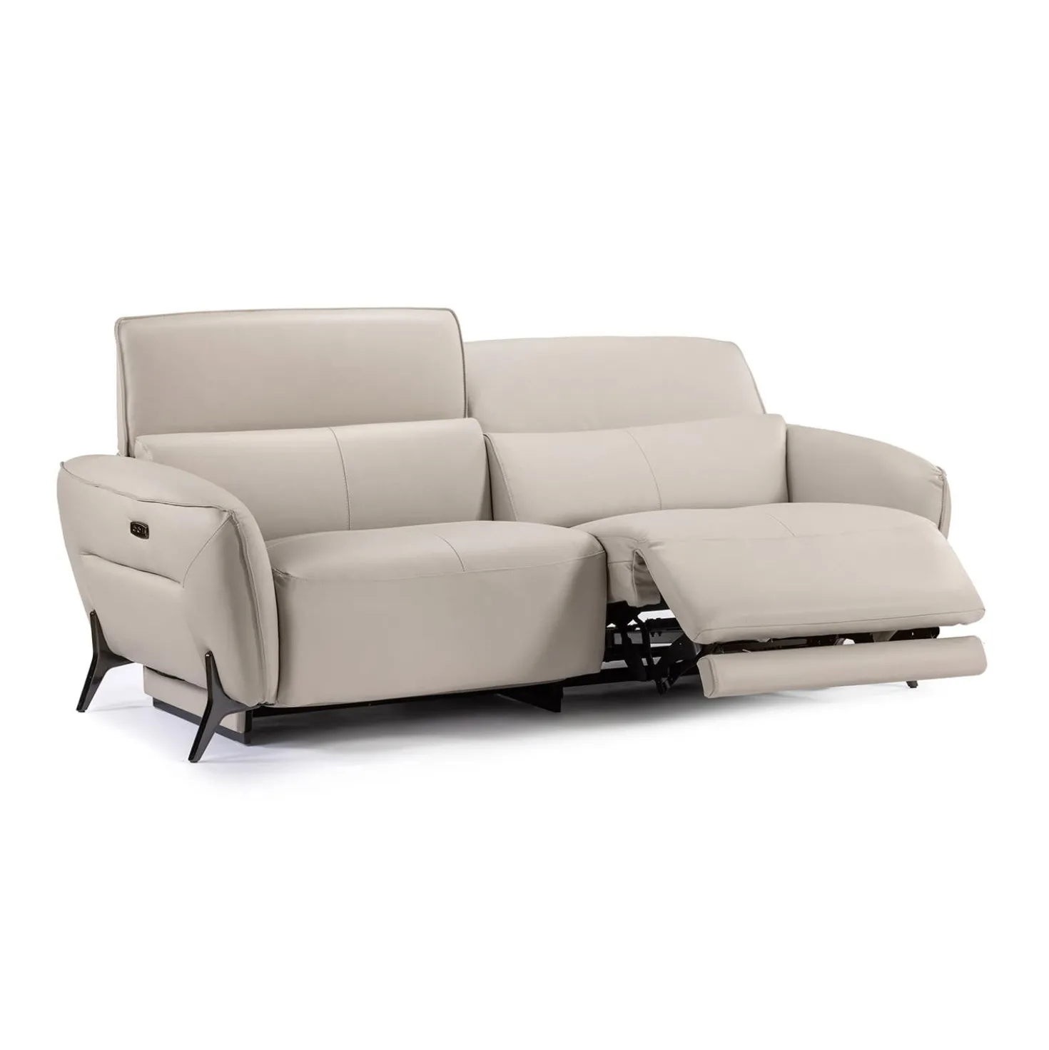 Sofa électrique inclinable avec appuis-tête ajustables - cuir véritable