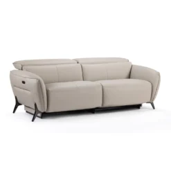 Sofa électrique inclinable avec appuis-tête ajustables - cuir véritable