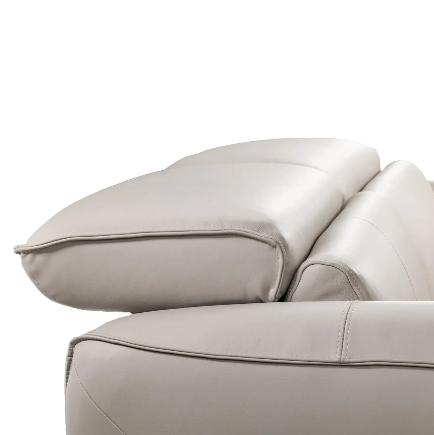 Sofa électrique inclinable avec appuis-tête ajustables - cuir véritable