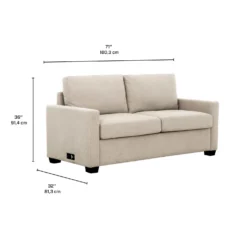 Sofa-lit format double avec prises USB