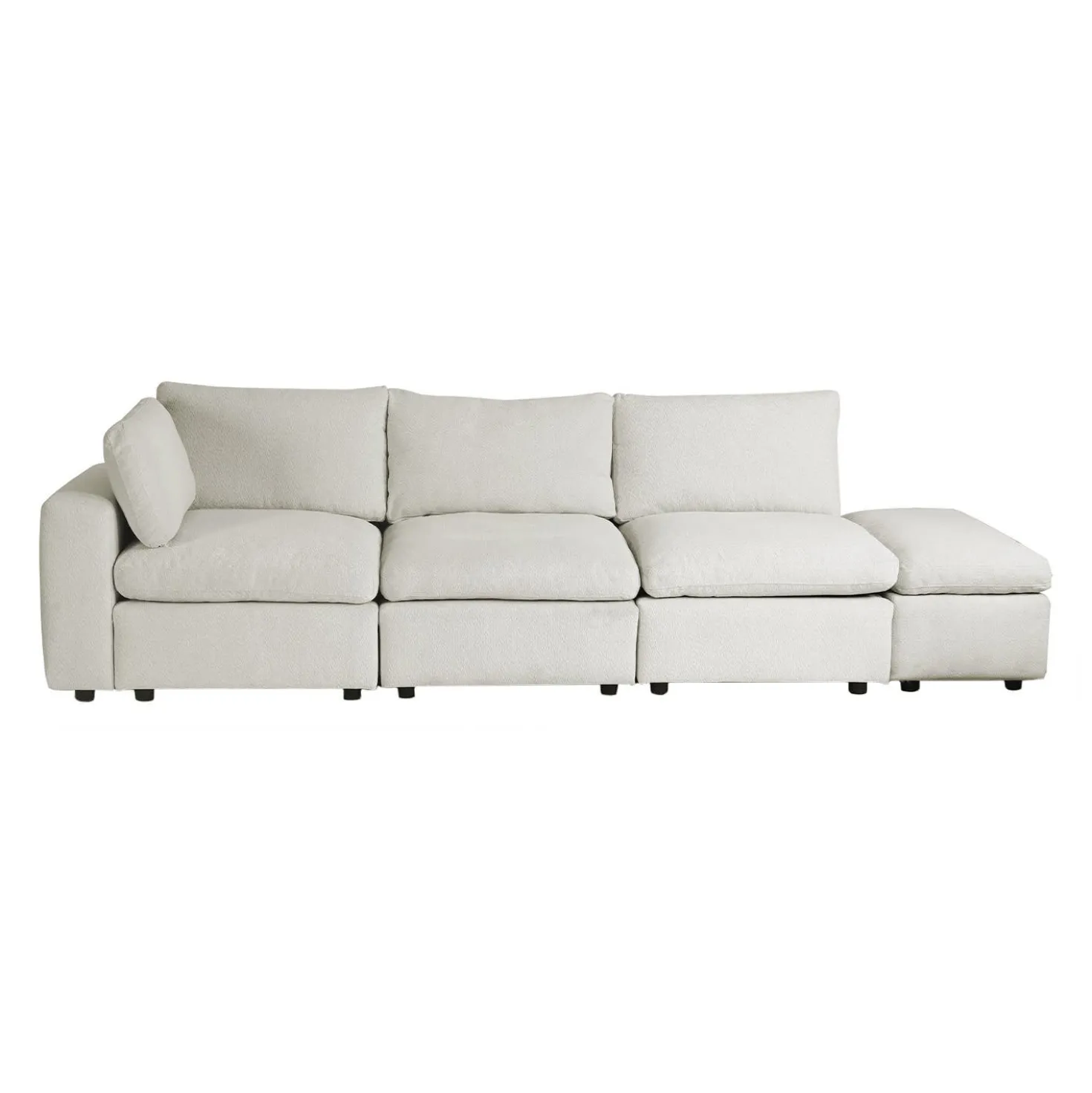 Sofa modulaire avec ottoman beige - 5 mcx