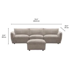 Sofa modulaire avec ottoman - 4 mcx