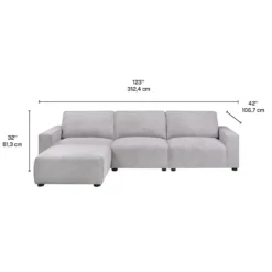 Sofa modulaire avec ottoman - 4 mcx