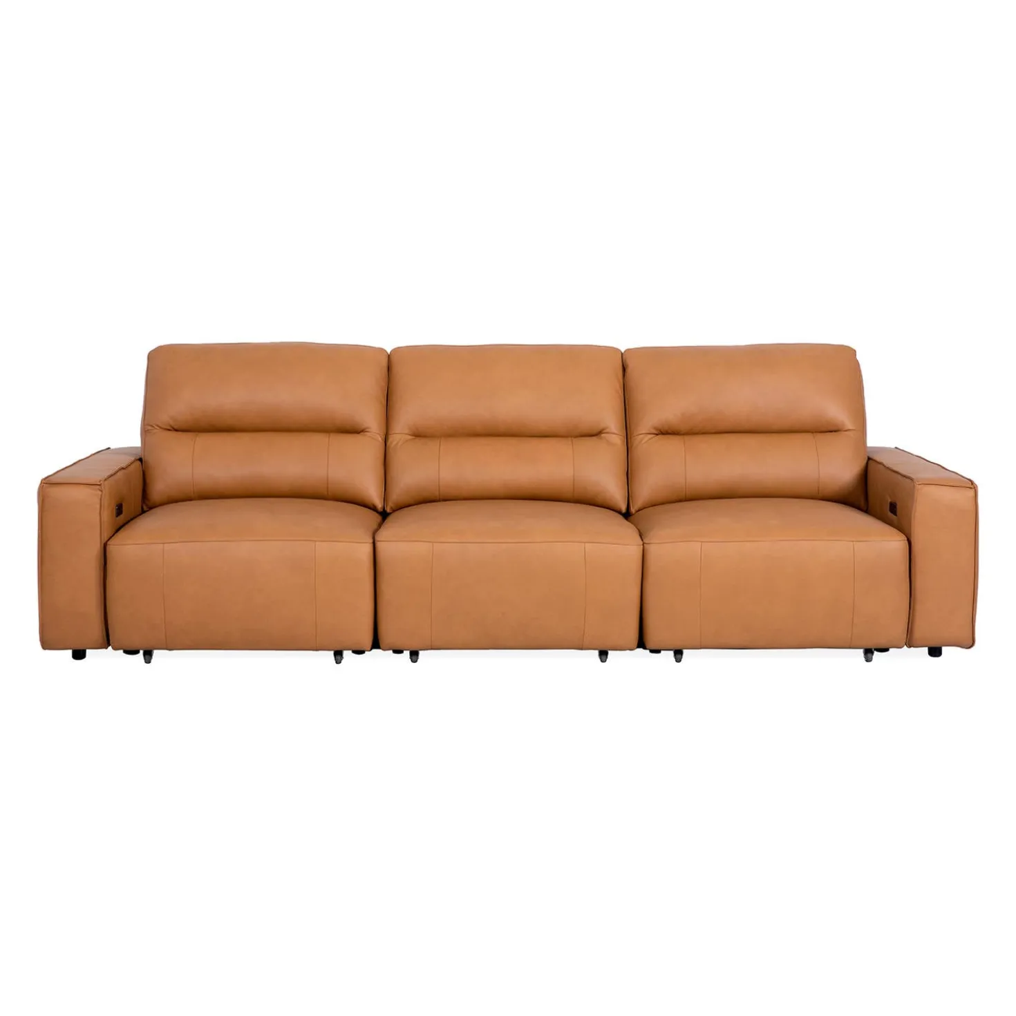 Sofa modulaire avec sièges coulissants électriques en cuir véritable - 3 mcx